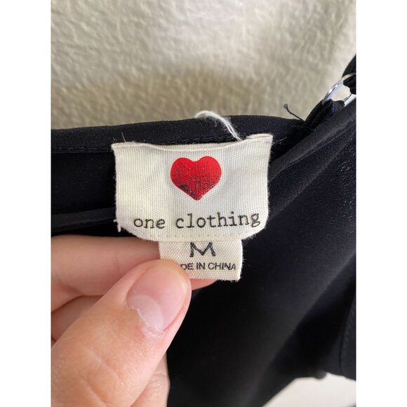 One Clothing Womens Black Sleeveless Romper Adjustable Straps Medium Polyester - Picture 4 of 7